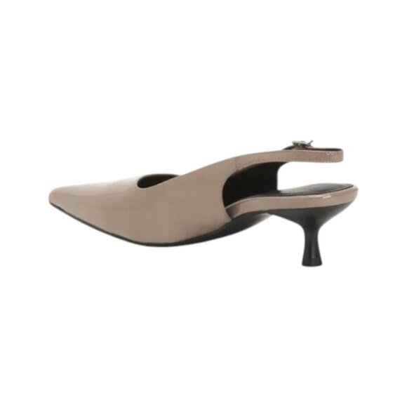 VAGABOND SHOEMAKERS Taupe Patent Leather Lykke Slingback Kitten Heels - Picture 2 of 2